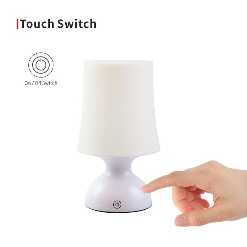 RiverLux LED Mood Light, Scandinavian Lamp, Battery Powered Night Light, Cordless Night Light, 100% Electrical Safety at Home, Minimalist Table Lamp, Small White Lamp, Gift Ideas - Image 3